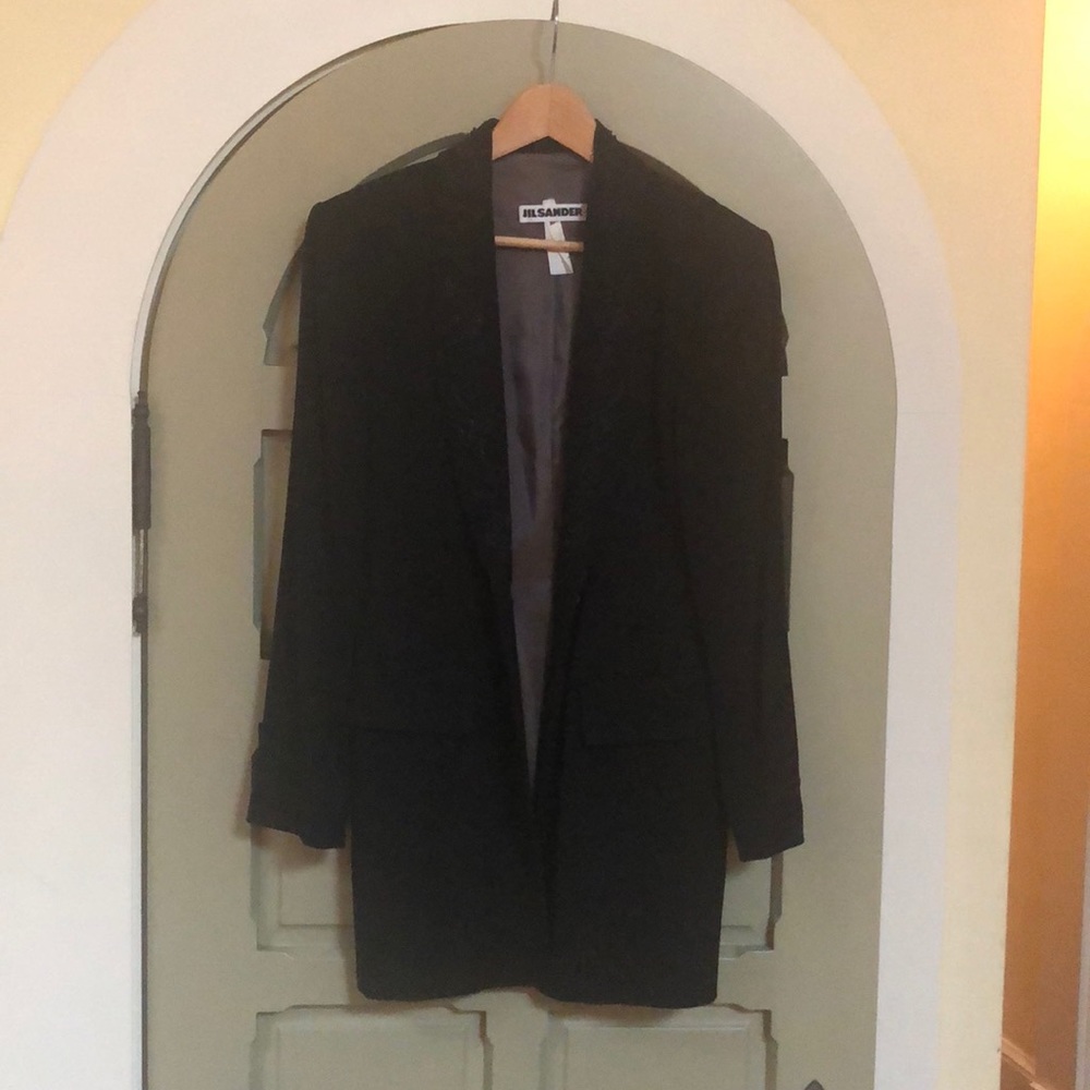 Jilsander black beaded jacket